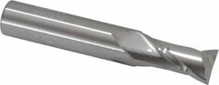 Hertel - 1/2", 1" LOC, 1/2" Shank Diam, 3" OAL, 2 Flute, Solid Carbide Square End Mill - Single End, Uncoated, 30° Helix, Centercutting, Right Hand Cut - Benchmark Tooling