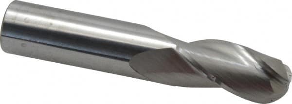 Hertel - 3/4" Diam, 1-1/2" LOC, 3 Flute Solid Carbide Ball End Mill - Uncoated, Single End, 4" OAL, 3/4" Shank Diam - Benchmark Tooling