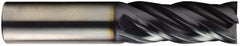 OSG - 7/16", 1" LOC, 7/16" Shank Diam, 2-3/4" OAL, 4 Flute, Solid Carbide Square End Mill - Single End, TiAlN Finish, Straight Flute, 35° Helix, Centercutting, Right Hand Cut, Right Hand Flute, Series HP441 - Benchmark Tooling