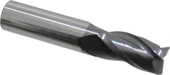 Hertel - 3/4", 1-1/2" LOC, 3/4" Shank Diam, 4" OAL, 3 Flute, Solid Carbide Square End Mill - Single End, AlTiN Finish, 30° Helix, Centercutting, Right Hand Cut - Benchmark Tooling