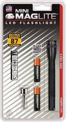 Mag-Lite - Clear LED Bulb, 111 Lumens, Mini Flashlight - Black Aluminum Body, 2 AAA Batteries Included - Benchmark Tooling