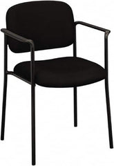 Basyx - Fabric Black Stacking Chair - Black Frame, 23-1/4" Wide x 21" Deep x 32-3/4" High - Benchmark Tooling