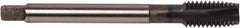 Union Butterfield - #4-40 UNC, 2 Flute, TiCN Finish, Powdered Metal Spiral Point Tap - Plug Chamfer, Right Hand Thread, 2.205" OAL, 0.433" Thread Length, 0.141" Shank Diam, 2B Class of Fit, Series 1672AP - Exact Industrial Supply