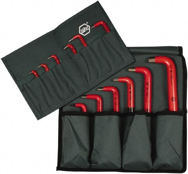 Wiha - 12 Piece Insulated L-Key Ball End Hex Key Set - Hex Range 1/16 to 1/2" - Benchmark Tooling