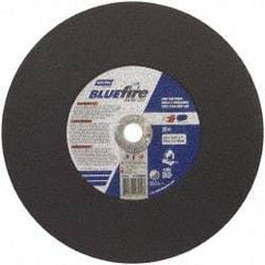 Norton - 14" 36 Grit Zirconia Alumina Cutoff Wheel - 7/64" Thick, 1" Arbor, 4,365 Max RPM, Use with Stationary Tools - Benchmark Tooling