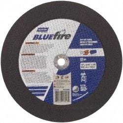 Norton - 10" 30 Grit Zirconia Alumina Cutoff Wheel - 3/32" Thick, 5/8" Arbor, 6,110 Max RPM, Use with Stationary Tools - Benchmark Tooling