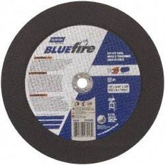 Norton - 10" 30 Grit Zirconia Alumina Cutoff Wheel - 3/32" Thick, 5/8" Arbor, 6,110 Max RPM, Use with Stationary Tools - Benchmark Tooling