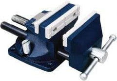 Gibraltar - 3-1/2" Jaw Width x 7" Jaw Opening Capacity, 1-1/2" Throat Depth, Bench & Pipe Combination Vise - 1/32 to 7/8" Pipe Capacity, Swivel Base, Bolt Down Attachment, Cast Iron - Benchmark Tooling