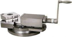 Gibraltar - 4" Jaw Width, 4" Jaw Opening Capacity, Horizontal Swivel Machine Vise - Manual Operation, 2,700 Lb Capacity, 1 Station, 13-1/2" Long x 4-1/2" High x 1-1/2" Deep, 1-1/2" Jaw Height, Cast Iron - Benchmark Tooling