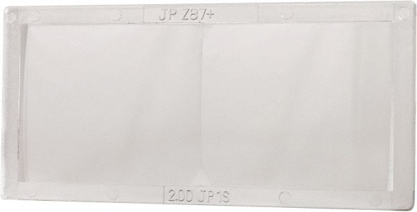 4″ Wide x 2″ High, Polycarbonate Lens Magnifier 1/16″ Thick, Clear, Internal Clip On Mount