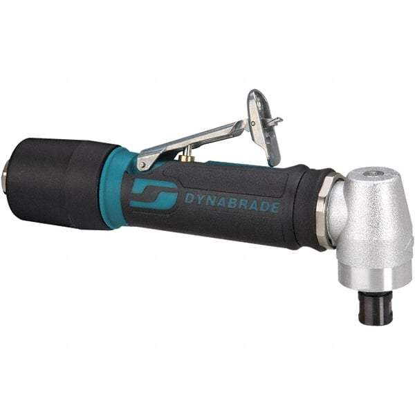 Dynabrade - 1/4" Collet, Angle Handle, Air Angle Die Grinder - 20,000 RPM, Rear Exhaust, 23 CFM, 0.4 hp, 90 psi, 1/4 NPT Inlet - Benchmark Tooling