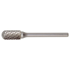 SC-2 Double Cut Solid Carbide Bur-Cylindrical with Ball Nose - Exact Industrial Supply