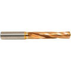 #13 Dia. × 6 mm Shank × 36 mm Flute Length × 74 mm OAL, 5xD, 135°, ZrCN, 2 Flute, Coolant Thru, Round Solid Carbide Drill - Benchmark Tooling