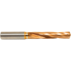 6.3 mm Dia. × 8 mm Shank × 53 mm Flute Length × 91 mm OAL, 5xD, 135°, ZrCN, 2 Flute, Coolant Thru, Round Solid Carbide Drill Series/List #NG05