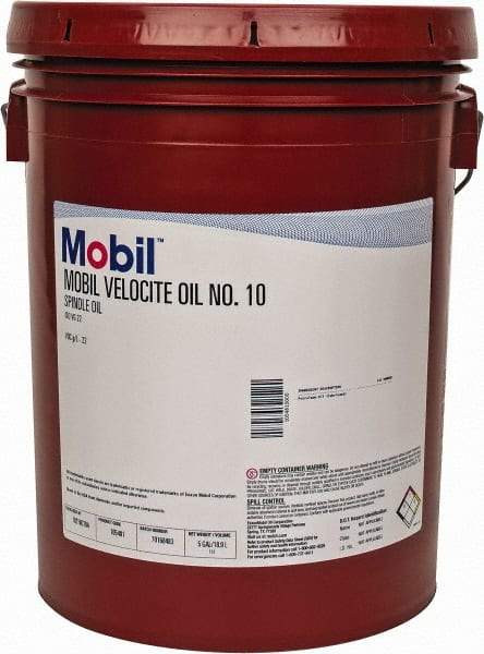 Mobil - 5 Gal Pail Mineral Spindle Oil - ISO 22, 22 cSt at 40°C & 4 cSt at 100°C - Benchmark Tooling