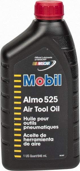 Mobil - Bottle, ISO 46, Air Tool Oil - 46 Viscosity (cSt) at 40°C, 7.3 Viscosity (cSt) at 100°C, Series Almo 525 - Benchmark Tooling