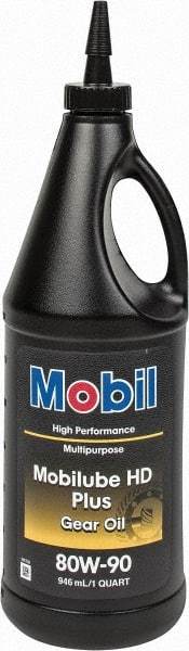 Mobil - 0.25 Gal Bottle, Gear Oil - 14.8 St Viscosity at 100°C, 141 St Viscosity at 40°C - Benchmark Tooling