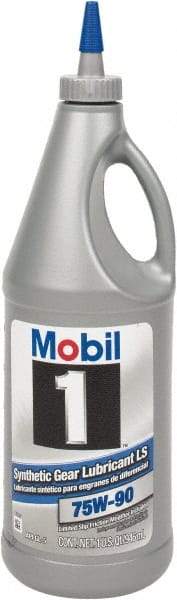 Mobil - 0.25 Gal Bottle, Synthetic Gear Oil - 120 St Viscosity at 40°C, 15.9 St Viscosity at 100°C - Benchmark Tooling