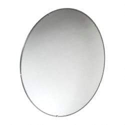 PRO-SAFE - Indoor Round Convex Safety, Traffic & Inspection Mirrors - Acrylic Lens, Laminated Hardboard Backing, 26" Diam x 2-1/2" High, 28' Max Covered Distance - Benchmark Tooling