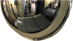 PRO-SAFE - Indoor & Outdoor Half Dome Dome Safety, Traffic & Inspection Mirrors - Acrylic Lens, Fiberboard Backing, 32" Diam x 13-7/8" High, 34' Max Covered Distance - Benchmark Tooling