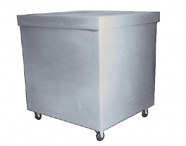 Bayhead Products - 1,000 Lb Load Capacity, Polyethylene Rolling Covered Container - 28" Wide x 30" Long x 30" High - Benchmark Tooling