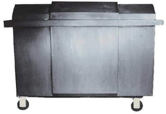 Bayhead Products - 1,000 Lb Load Capacity, Polyethylene Rolling Covered Container - 32" Wide x 48" Long x 30" High - Benchmark Tooling