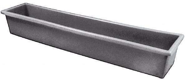 Bayhead Products - Gray Polyethylene Tote Container - Nesting, 54-1/2" Long x 11-1/2" Wide x 8" High - Benchmark Tooling