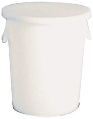 Bayhead Products - 33 Gal Gray Round Trash Can - Polyethylene, 27" High - Benchmark Tooling