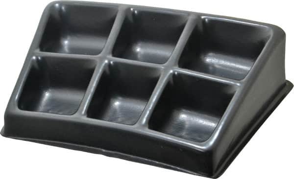 Bayhead Products - 12-1/2" Wide x 3" High x 8-1/2" Deep, Small Parts Assembly Tray - Plastic Frame, 6 Compartments, 3" Wide x 2-1/2" Deep Bin - Benchmark Tooling