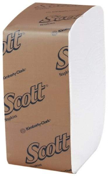 Scott - 12" Long x 13" Wide, Mini Fold Dispenser Dinner Paper Napkins - 1 Ply, White - Benchmark Tooling