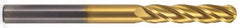 Hertel - 7/16" Diam, 2" LOC, 4 Flute Solid Carbide Ball End Mill - TiN Finish, Single End, 4" OAL, 7/16" Shank Diam - Benchmark Tooling