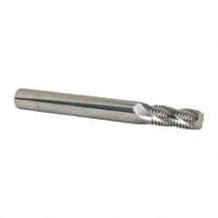 Scientific Cutting Tools - 7/16-20 UNF, 0.345" Cutting Diam, 4 Flute, Solid Carbide Helical Flute Thread Mill - Internal/External Thread, 0.82" LOC, 3-1/2" OAL, 3/8" Shank Diam - Benchmark Tooling