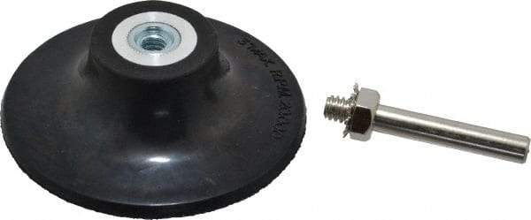 Value Collection - 3" Diam Quick-Change Type R Disc Backing Pad - 1/4" Shank Diam, Medium Density, 20,000 RPM - Benchmark Tooling