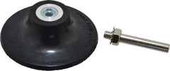 Value Collection - 3" Diam Quick-Change Type R Disc Backing Pad - 1/4" Shank Diam, Medium Density, 20,000 RPM - Benchmark Tooling