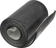Made in USA - 60" Long, 6" Wide, 1/8" Thick, Buna-N Rubber Foam Sheet - 50 to 60 Durometer, Black, -20 to 180°F, 2,500 psi Tensile Strength, Adhesive Backing, Stock Length - Benchmark Tooling