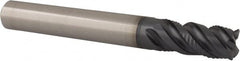Iscar - 3/8", 4 Flute, Single End, Solid Carbide, Corner Chamfer End Mill - 3" OAL, 45° Helix, Right Hand Flute, 3/4" LOC, Right Hand Cut - Benchmark Tooling