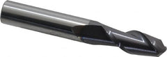 Accupro - 10mm Diam, 25mm LOC, 2 Flute Solid Carbide Ball End Mill - AlTiN Finish, Single End, 70mm OAL, 10mm Shank Diam, Spiral Flute - Benchmark Tooling