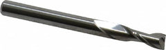Kyocera - 3/16", 9/16" LOC, 3/16" Shank Diam, 2" OAL, 2 Flute, Solid Carbide Square End Mill - Single End, Uncoated, Spiral Flute, Centercutting, Right Hand Cut, Right Hand Flute, Series 1610 - Benchmark Tooling