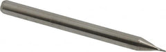 Kyocera - 0.017", 0.026" LOC, 1/8" Shank Diam, 1-1/2" OAL, 2 Flute, Solid Carbide Square End Mill - Single End, Uncoated, Spiral Flute, 30° Helix, Centercutting, Right Hand Cut, Right Hand Flute, Series 1620 - Benchmark Tooling