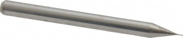 Kyocera - 0.01", 0.03" LOC, 1/8" Shank Diam, 1-1/2" OAL, 4 Flute, Solid Carbide Square End Mill - Single End, Uncoated, Spiral Flute, 30° Helix, Centercutting, Right Hand Cut, Right Hand Flute, Series 1810 - Benchmark Tooling