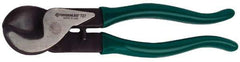 Greenlee - 9-1/4" OAL, 1 AWG Capacity, Cable Cutter - Plastic Coated Handle - Benchmark Tooling