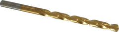 Chicago-Latrobe - Letter B 135° Cobalt Jobber Drill - TiN Finish, Right Hand Cut, Spiral Flute, Straight Shank, 4" OAL, Split Point - Benchmark Tooling