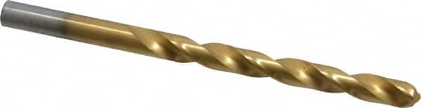 Chicago-Latrobe - Letter I 135° Cobalt Jobber Drill - TiN Finish, Right Hand Cut, Spiral Flute, Straight Shank, 4-1/8" OAL, Split Point - Benchmark Tooling