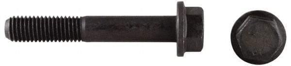 Value Collection - 1/4-20 UNC, 2" Length Under Head, Hex Drive Flange Bolt - 3/4" Thread Length, Grade 8 Alloy Steel, Smooth Flange, Phosphate & Oil Finish - Benchmark Tooling