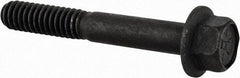 Value Collection - 1/4-20 UNC, 1-3/4" Length Under Head, Hex Drive Flange Bolt - 3/4" Thread Length, Grade 8 Alloy Steel, Smooth Flange, Phosphate & Oil Finish - Benchmark Tooling