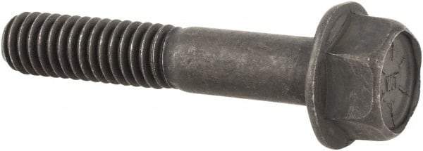 Value Collection - 5/16-18 UNC, 1-3/4" Length Under Head, Hex Drive Flange Bolt - 7/8" Thread Length, Grade 8 Alloy Steel, Smooth Flange, Phosphate & Oil Finish - Benchmark Tooling