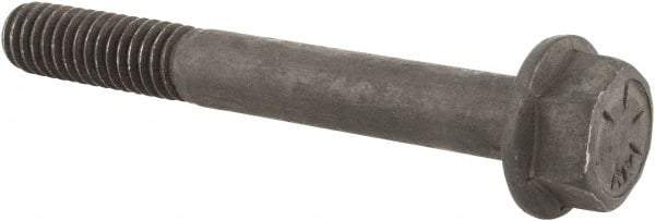 Value Collection - 5/16-18 UNC, 2-1/2" Length Under Head, Hex Drive Flange Bolt - 7/8" Thread Length, Grade 8 Alloy Steel, Smooth Flange, Phosphate & Oil Finish - Benchmark Tooling