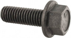 Value Collection - 1/2-13 UNC, 1-1/2" Length Under Head, Hex Drive Flange Bolt - 1-1/2" Thread Length, Grade 8 Alloy Steel, Smooth Flange, Phosphate & Oil Finish - Benchmark Tooling