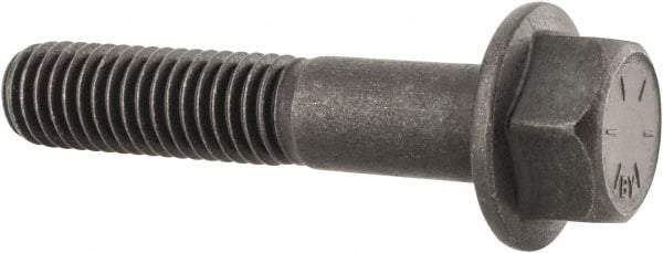 Value Collection - 1/2-13 UNC, 2-1/2" Length Under Head, Hex Drive Flange Bolt - 1-1/4" Thread Length, Grade 8 Alloy Steel, Smooth Flange, Phosphate & Oil Finish - Benchmark Tooling