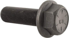 Value Collection - 5/8-18 UNF, 2" Length Under Head, Hex Drive Flange Bolt - 1-1/2" Thread Length, Grade 8 Alloy Steel, Smooth Flange, Phosphate & Oil Finish - Benchmark Tooling